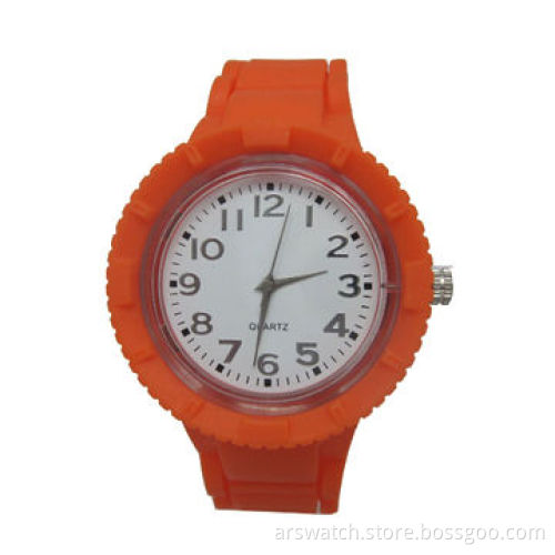 Silicone strap plastic watches in Japan quartz movement, CE & RoHS certificates